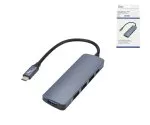 USB Typ C Adapter USB A 4-Port HUB+PD, Box 4x USB 3.0 + Typ C Ladebuchse, DINIC Box